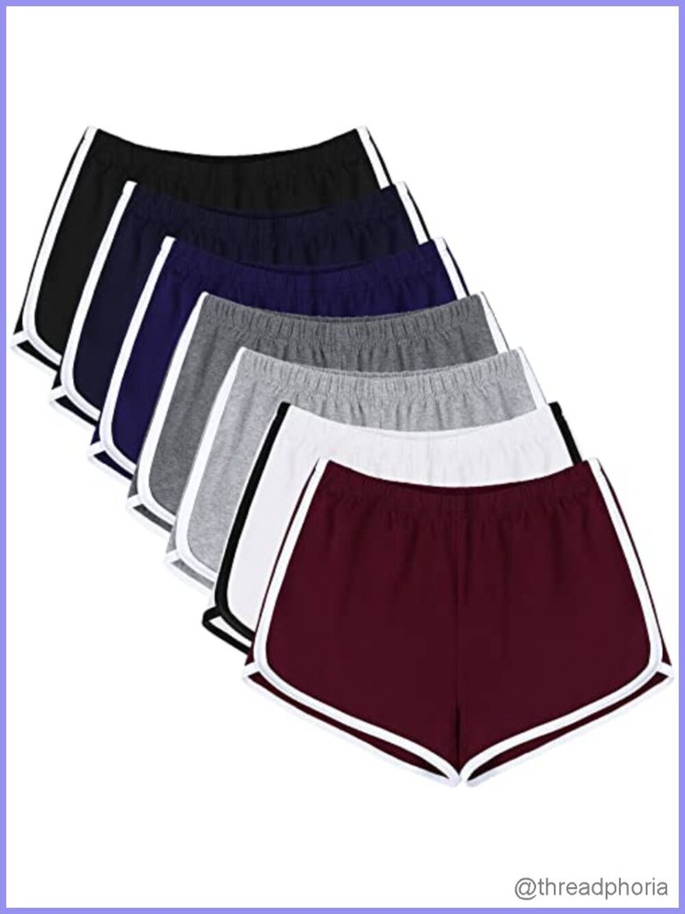 7 Pack Womens Cotton Shorts Dolphin Booty Athletic Gym Yoga Lounge Running